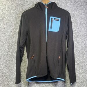 Ventures Endurance Jacket Mens Medium Brown Hot Chocolate Fleece Hooded Full Zip